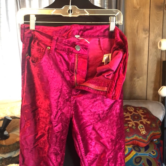 Stunning Pink Velvety FREE PEOPLE Women’s Pants size 29 - Picture 13 of 14